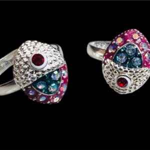 Silver Plated Toe ring Bichua Bichiya Challa designer stone toe rings 1 Pair (2Pcs)