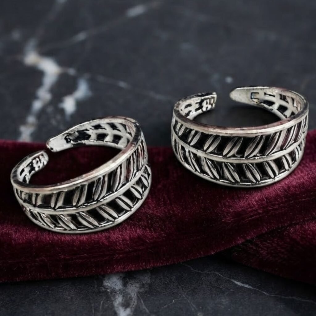 Silver Plated Toe ring Bichua