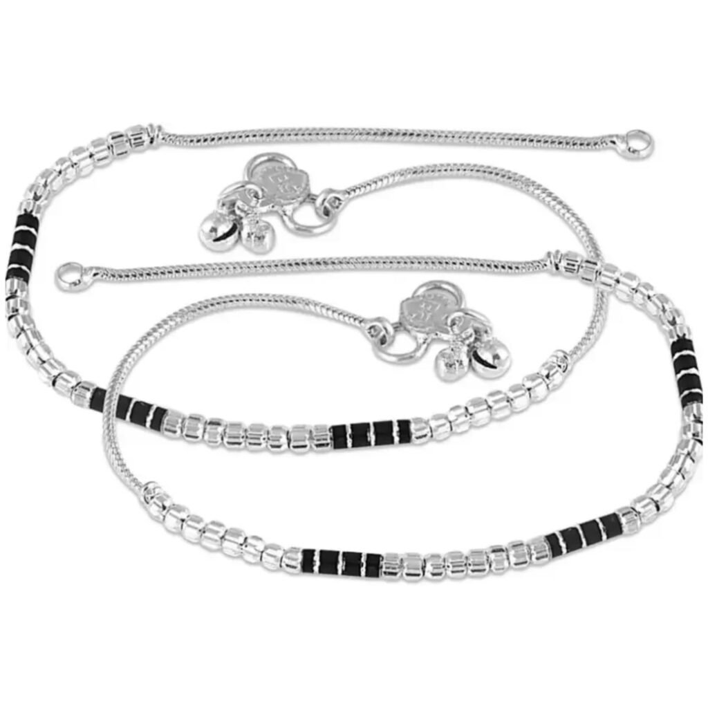 Silver Bridal anklet_payal_Pajeb for girl and women1