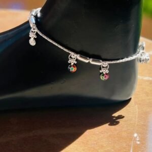 Silver multicolor payal