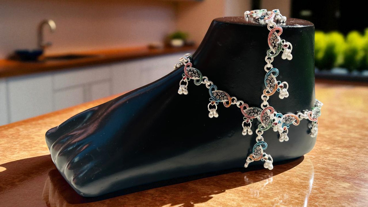 Bridal Silver Anklet for Women
