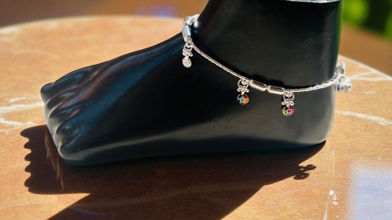 Silver Bridal Pajeb for Girls