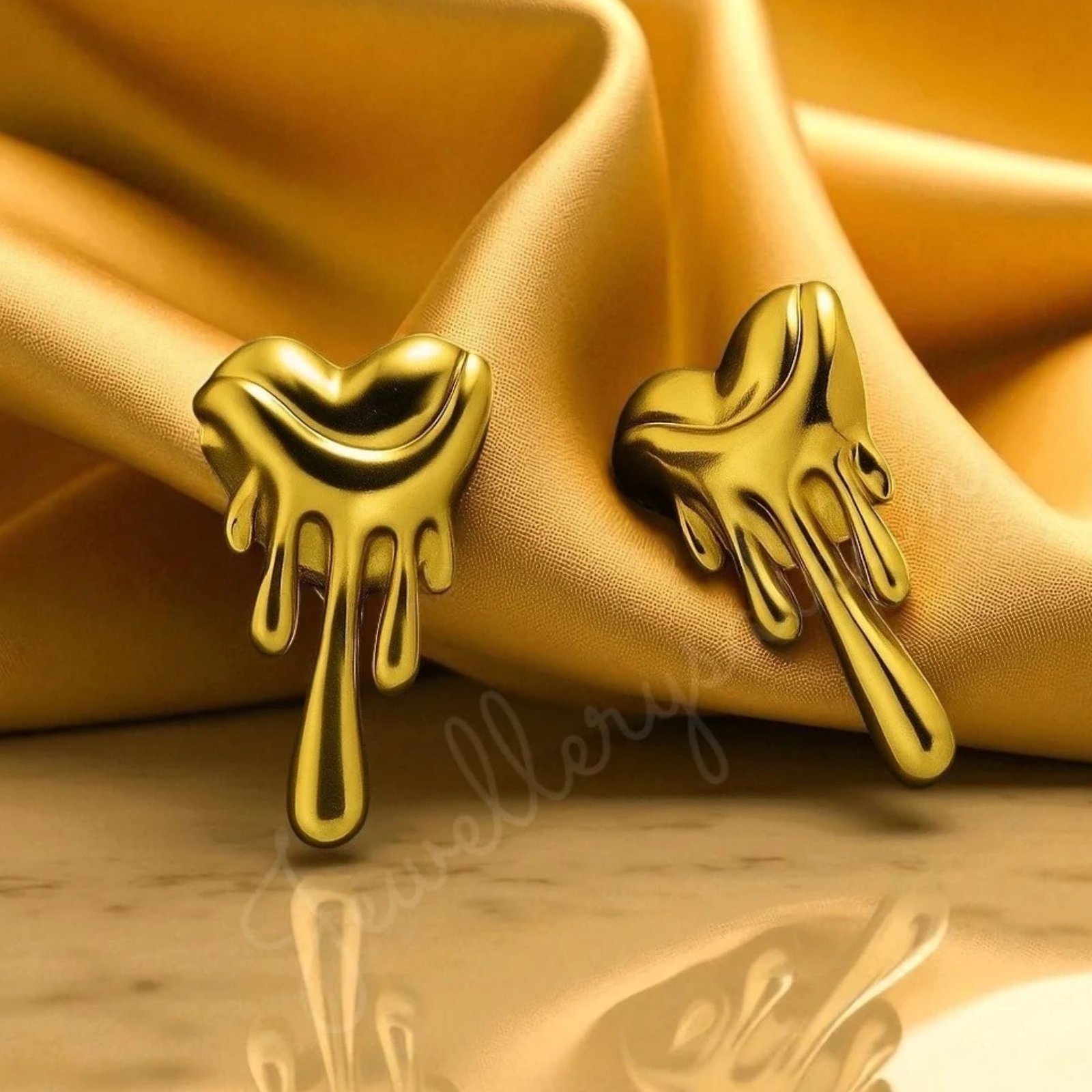 Gold Anti Tarnish Heart Shape Earring For Girl and Women