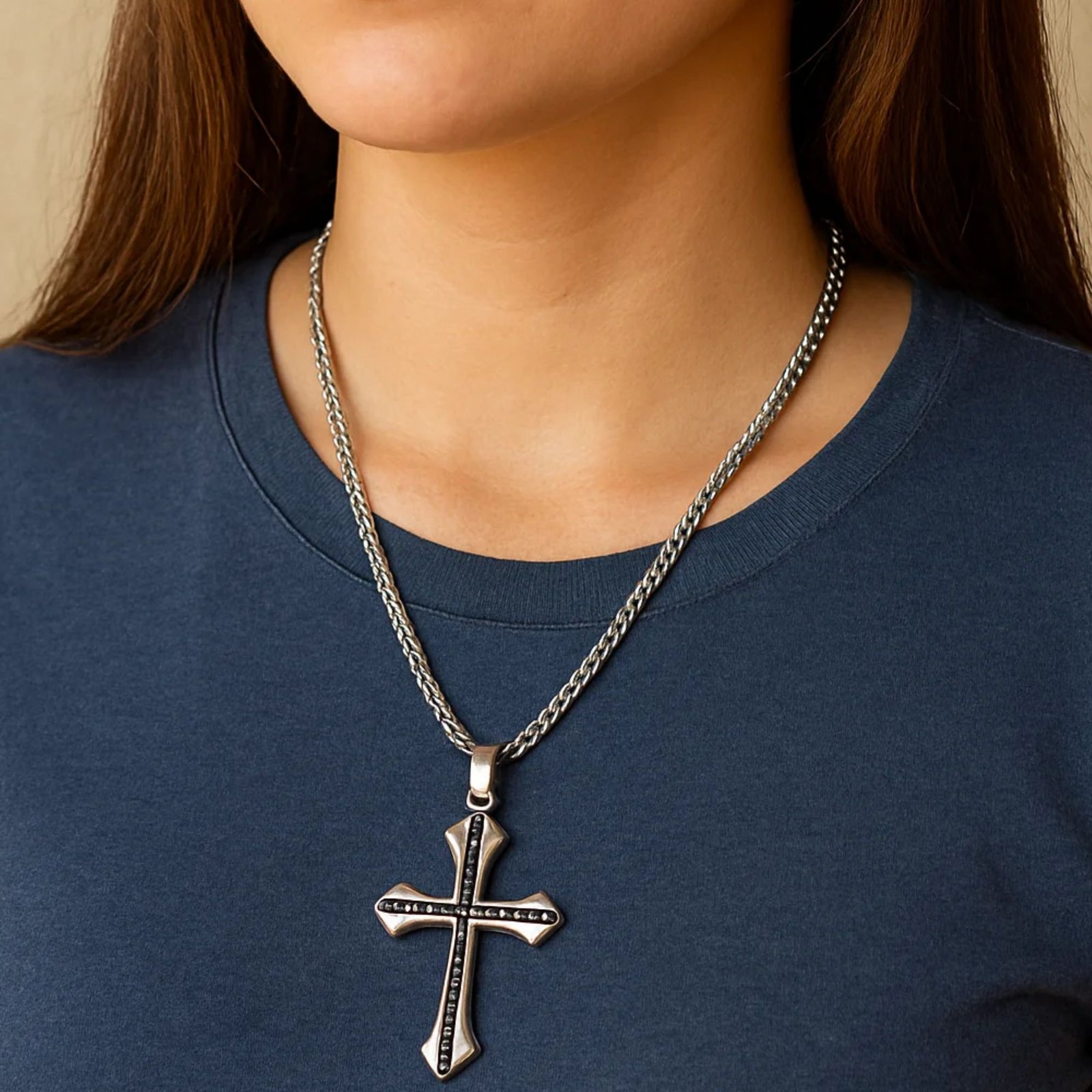 Jesus Cross Pendant For Women and Men - Image 2