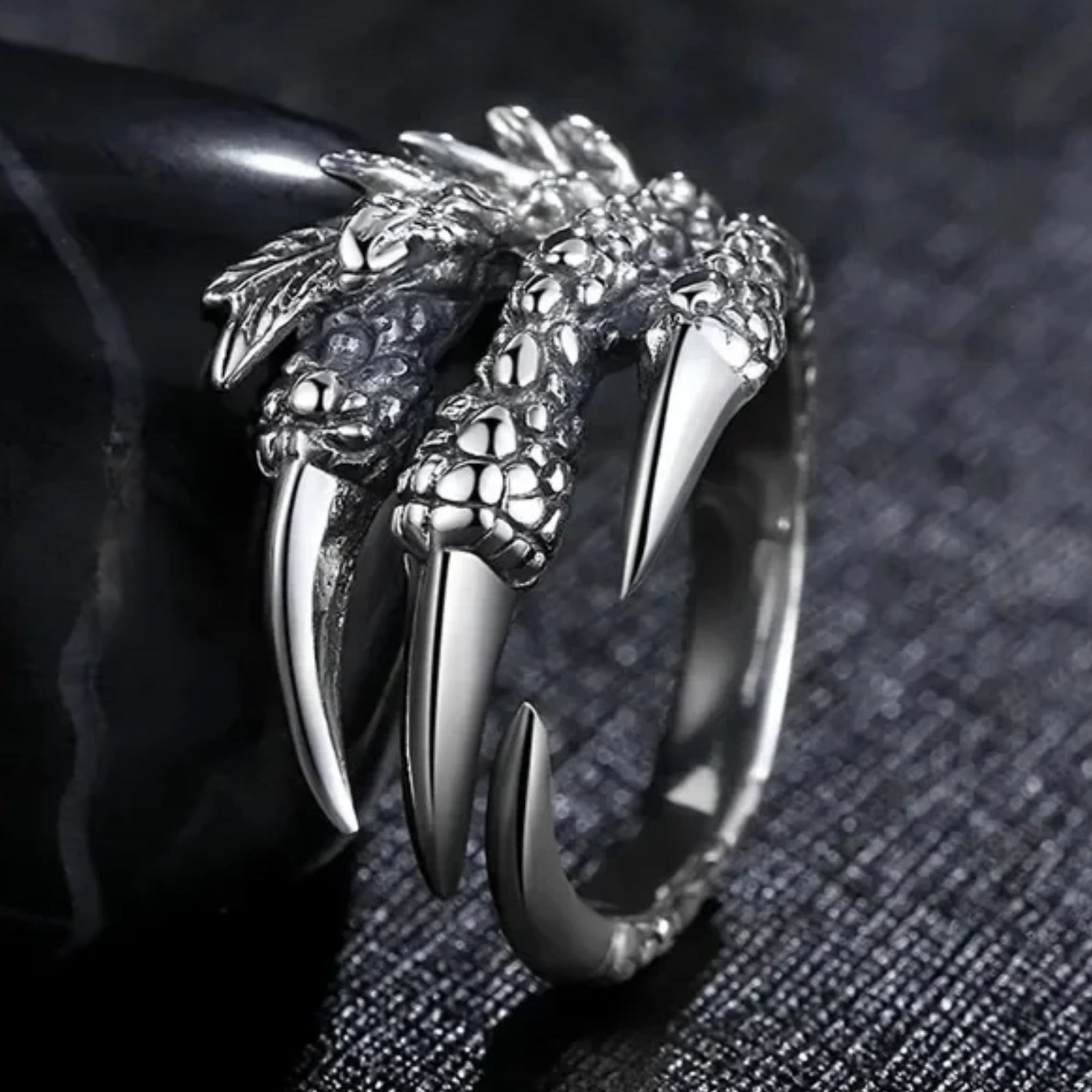 Silver Claw Ring For Men - Image 5