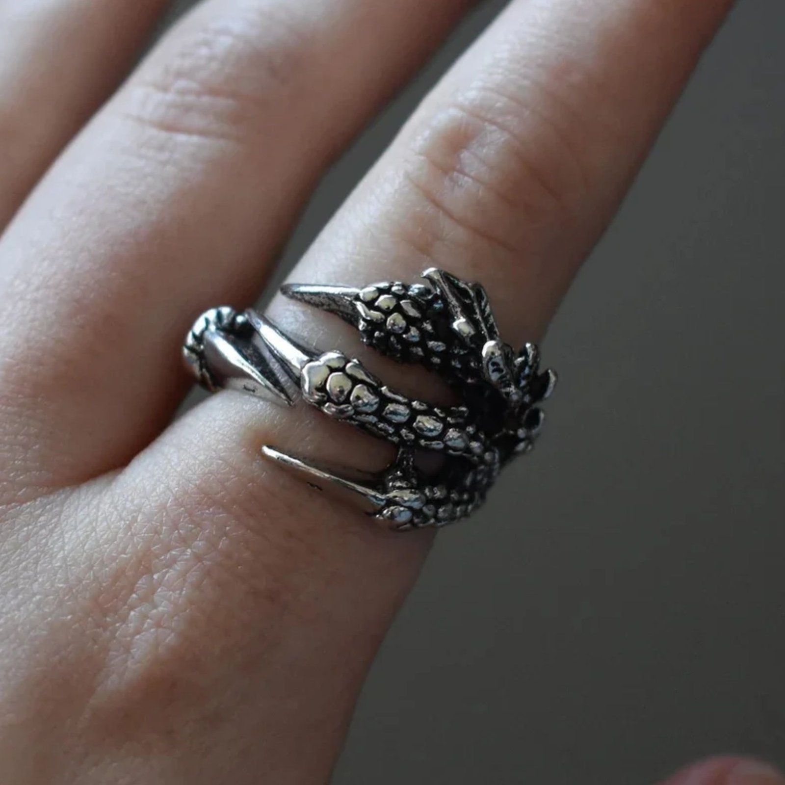 Silver Claw Ring For Men (4)