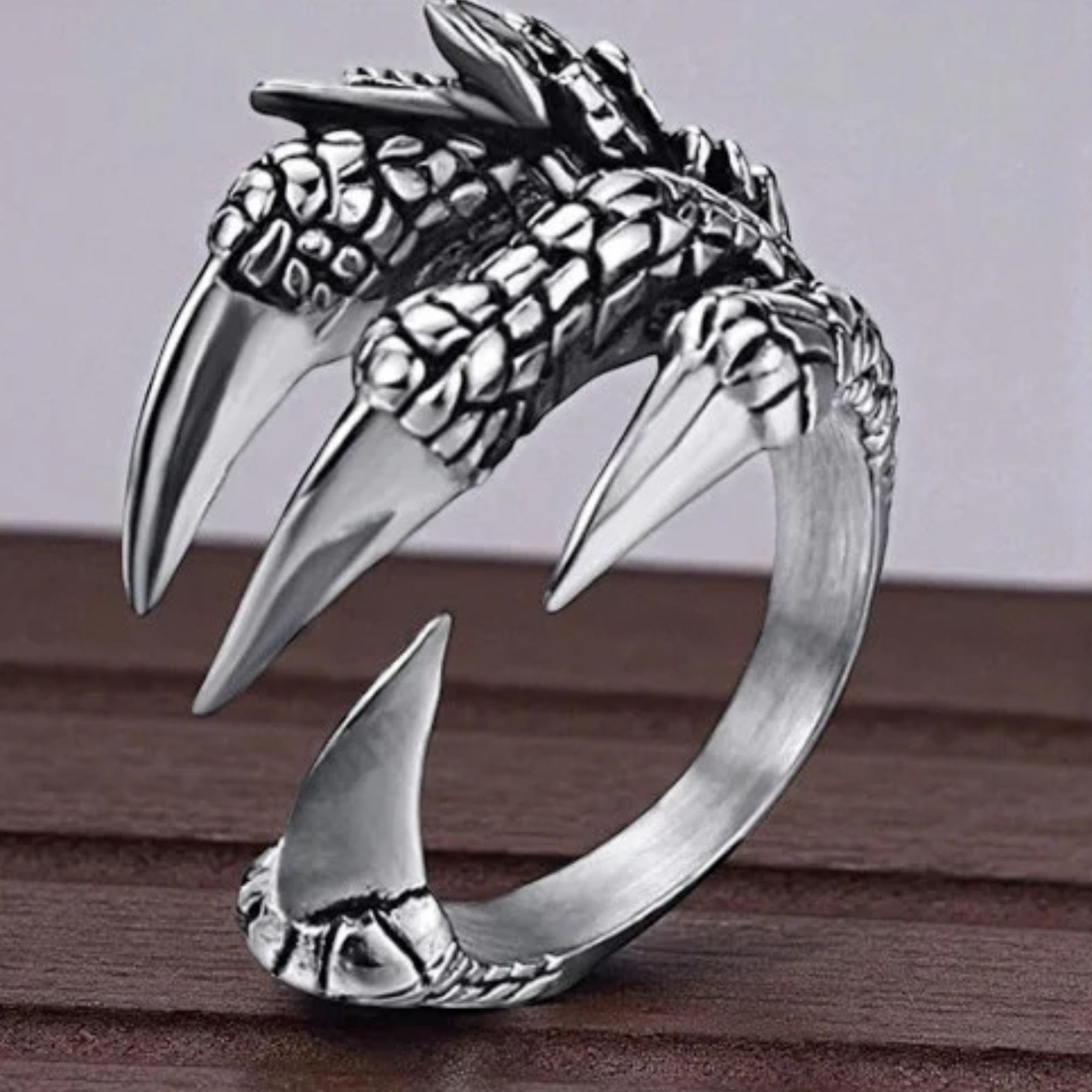 Silver Claw Ring For Men - Image 2