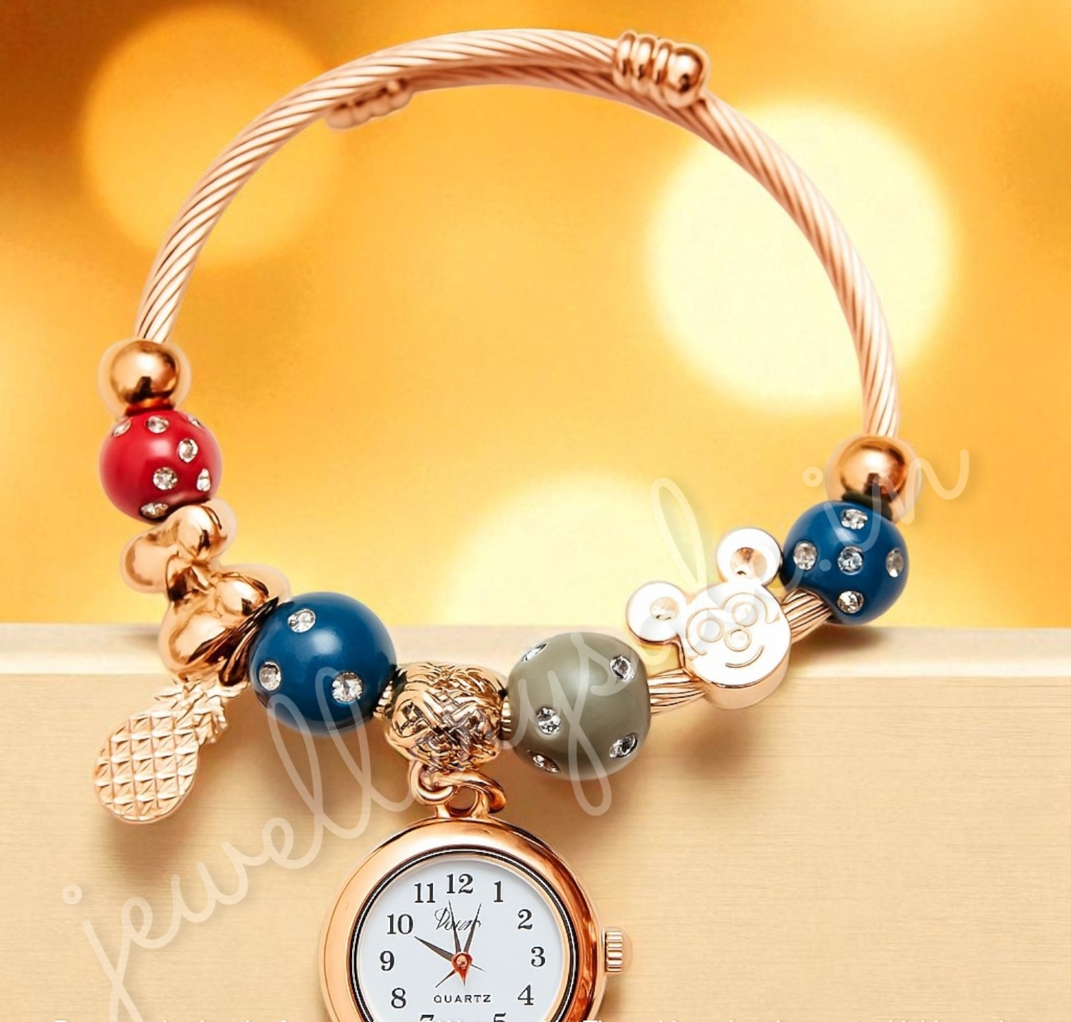 Latest Watch Bracelet For Girl and Women Rose Gold