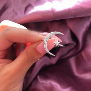 Moon Star Shape Ring For Girl and Women