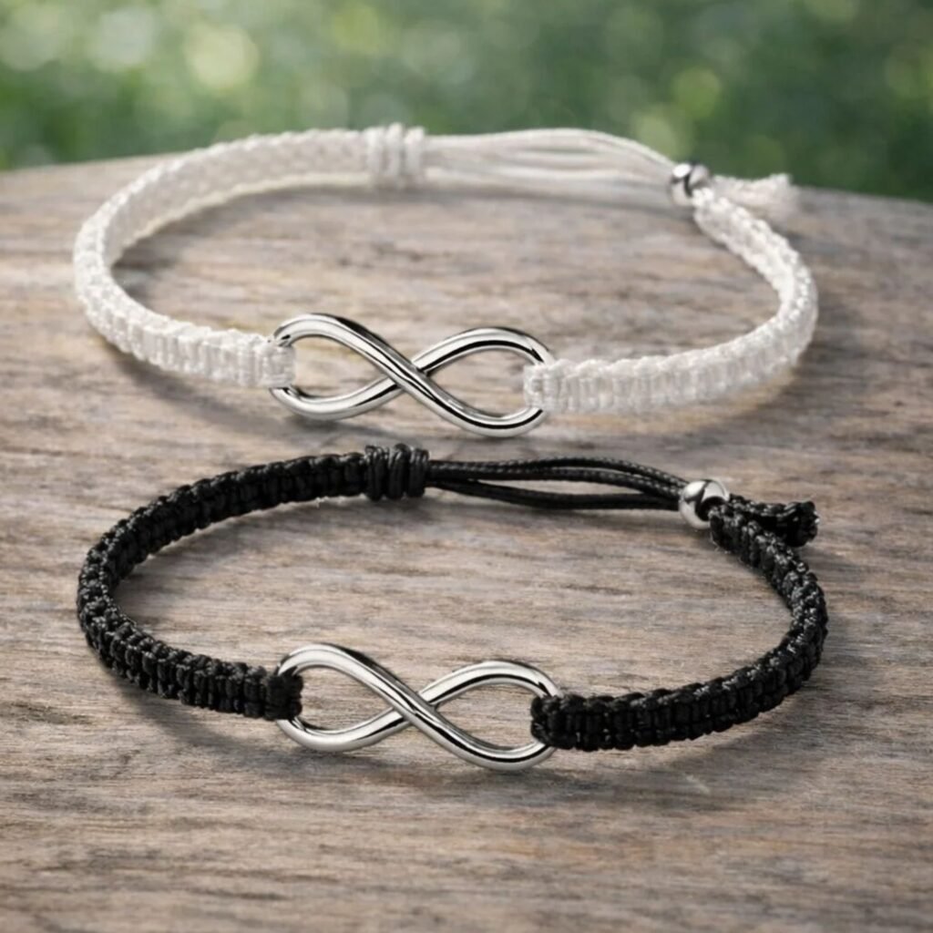 Infinity Black White Dori Couple Bracelet For Men and Women