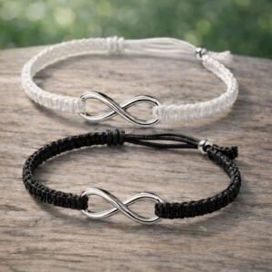 Infinity Black White Dori Couple Bracelet For Men and Women