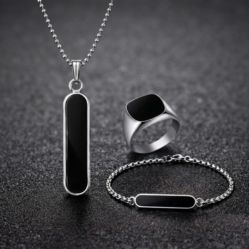 Men Jewellery Pack of 3 (Men Pendant , Men Ring , Men Bracelet) (2)