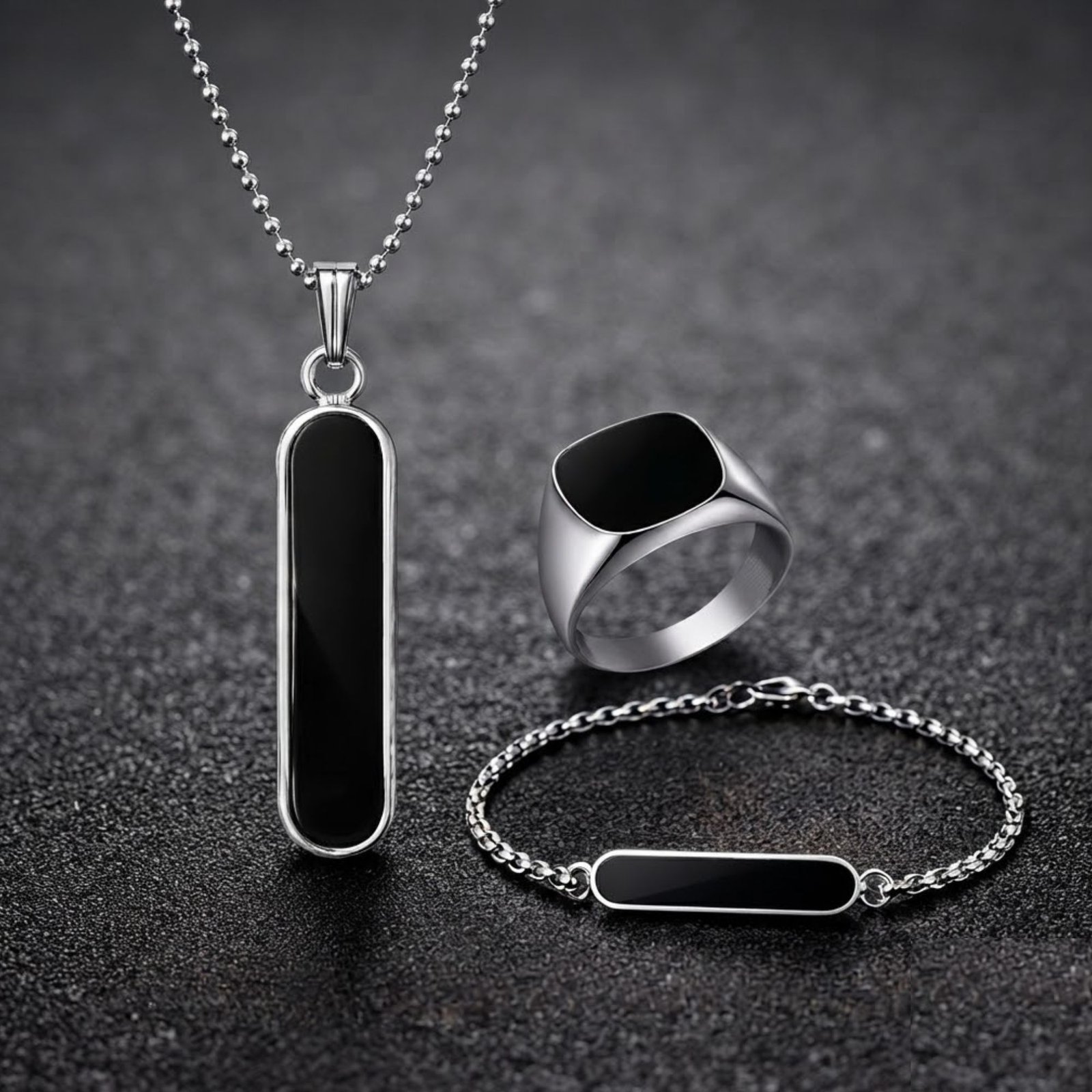 Men Jewellery Pack of 3 (Men Pendant , Men Ring , Men Bracelet) (2)