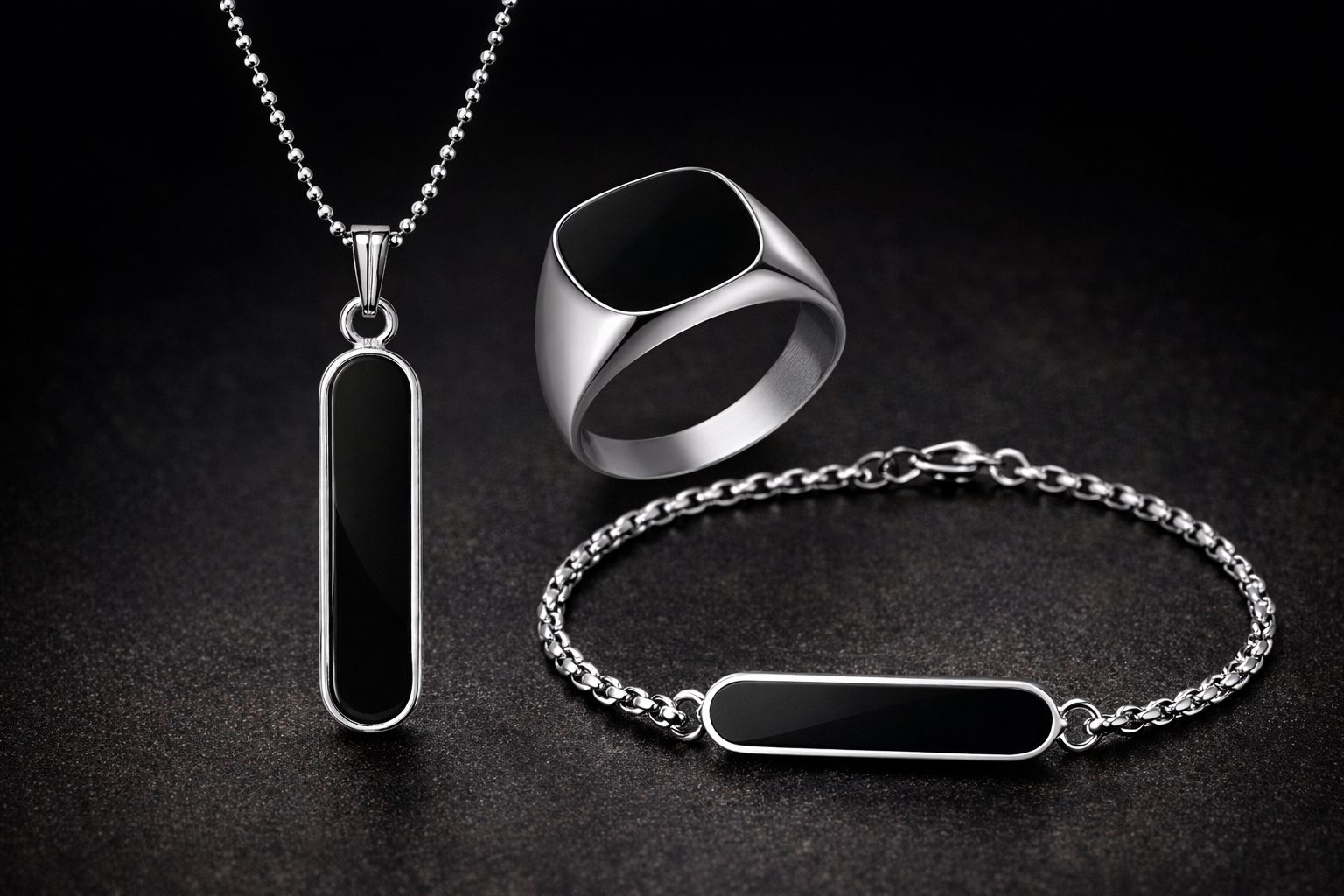Men Jewellery Gift Combo For Men and Boys Pack of 3 (Men Pendant , Men Ring , Men Bracelet)