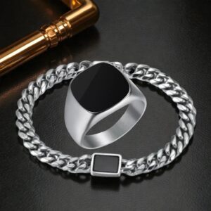 Bracelet and Ring Combo For Men and Women Pack of 2