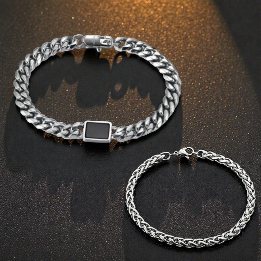 Combo of 2 Bracelet Set for Men and Boys