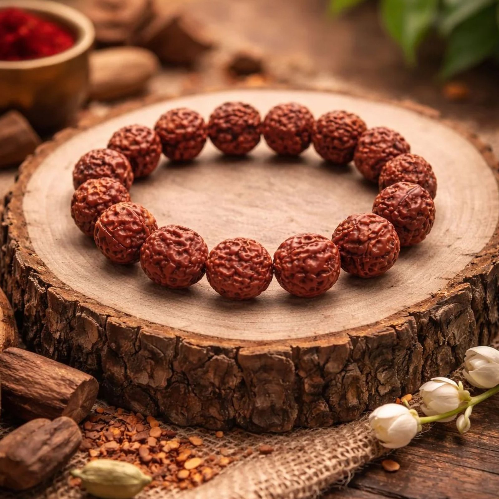 Rudraksha Bracelet Powerful Shield of Growth & Positivity Unisex Bracelet for Men & Women