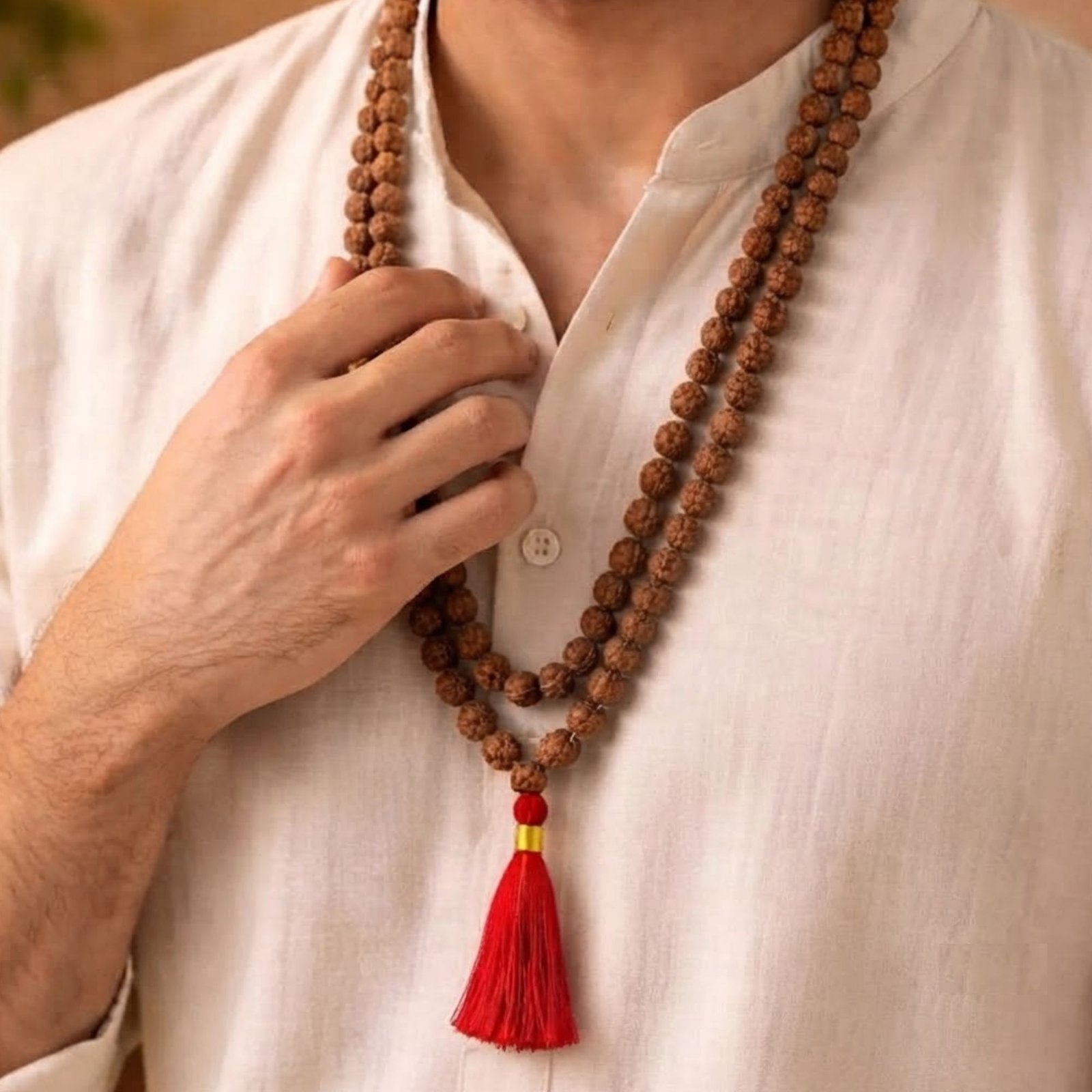 Rudraksha Mala Powerful Shield of Growth & Positivity Unisex Mala for Men & Women - Image 3