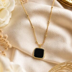 Gold Black Anti Turnish Pendant For Girl and Women