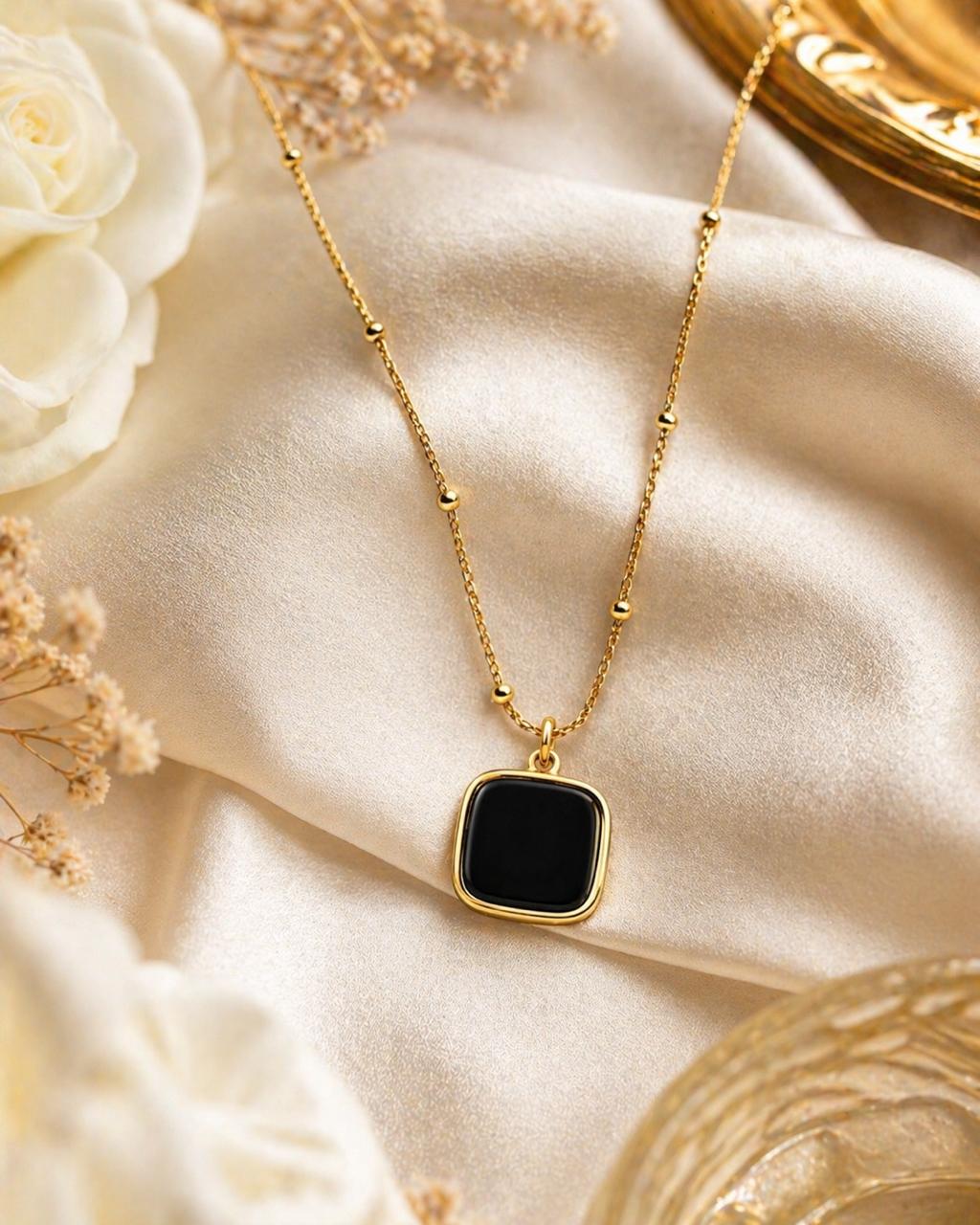 Gold Black Anti Turnish Pendant For Girl and Women