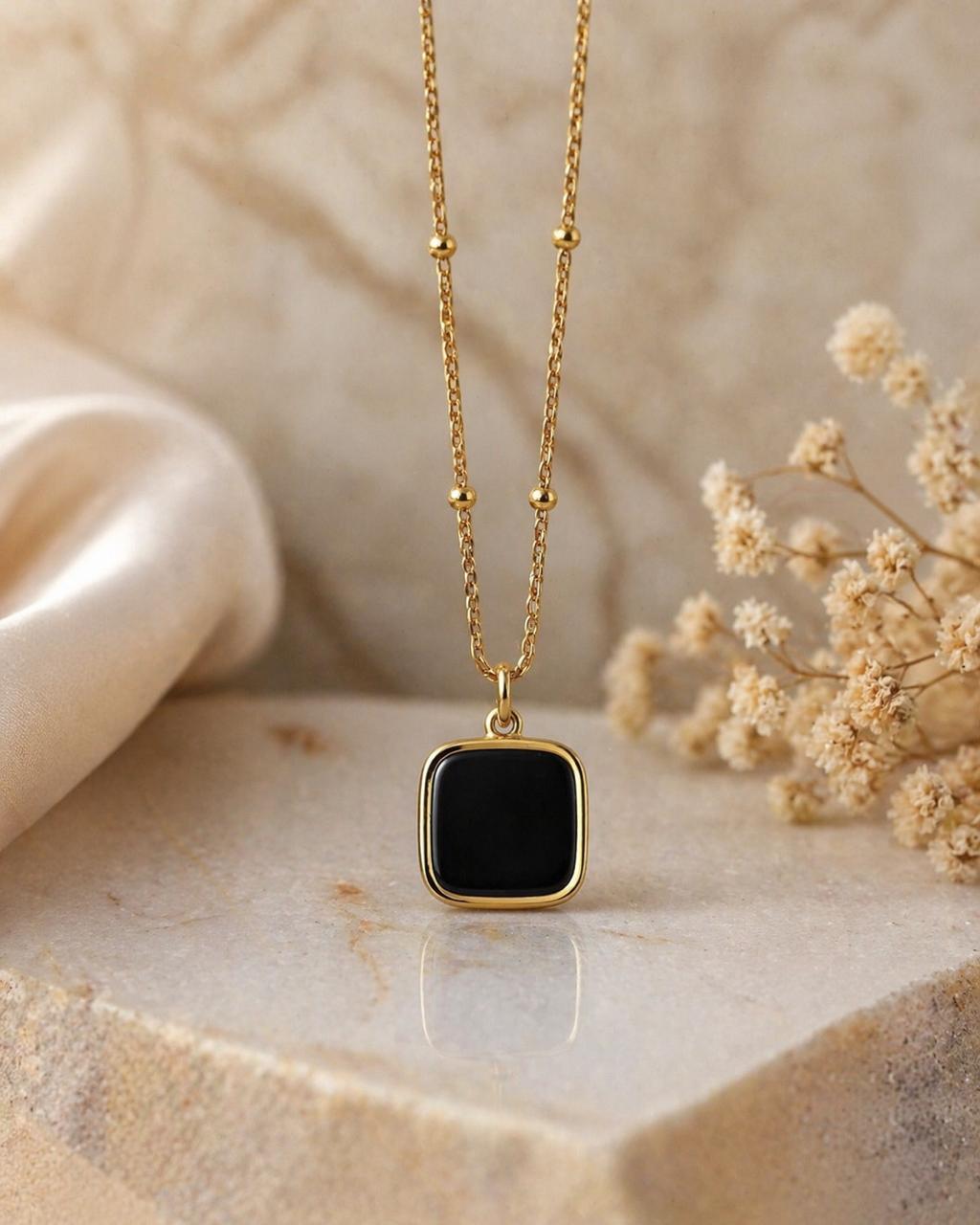 Gold Black Anti Turnish Pendant For Girl and Women - Image 6