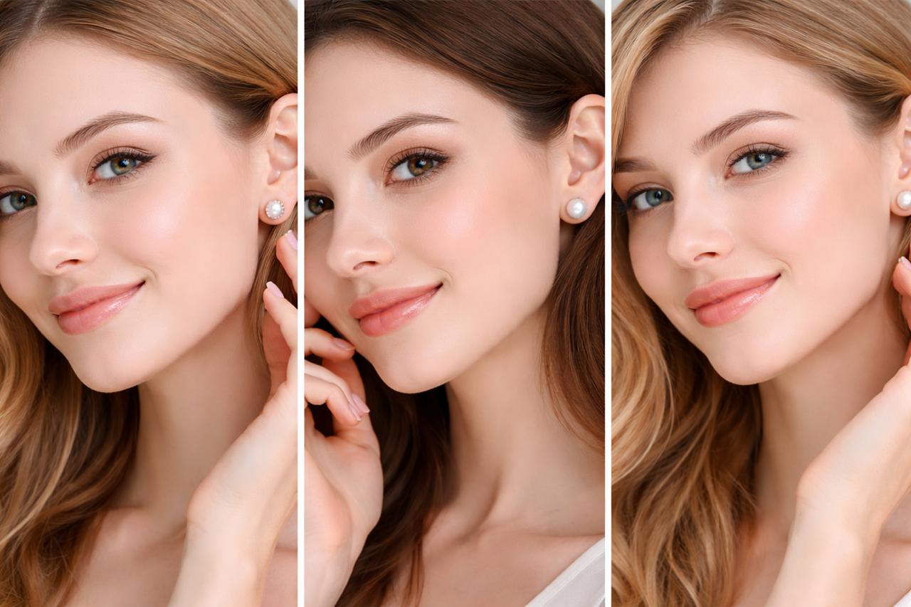Girls Stud Earring Combo Set of 3 Multicolor - Image 4