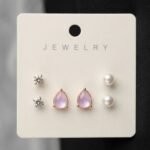 Girls Stud Earring Combo Set of 3 Multicolor