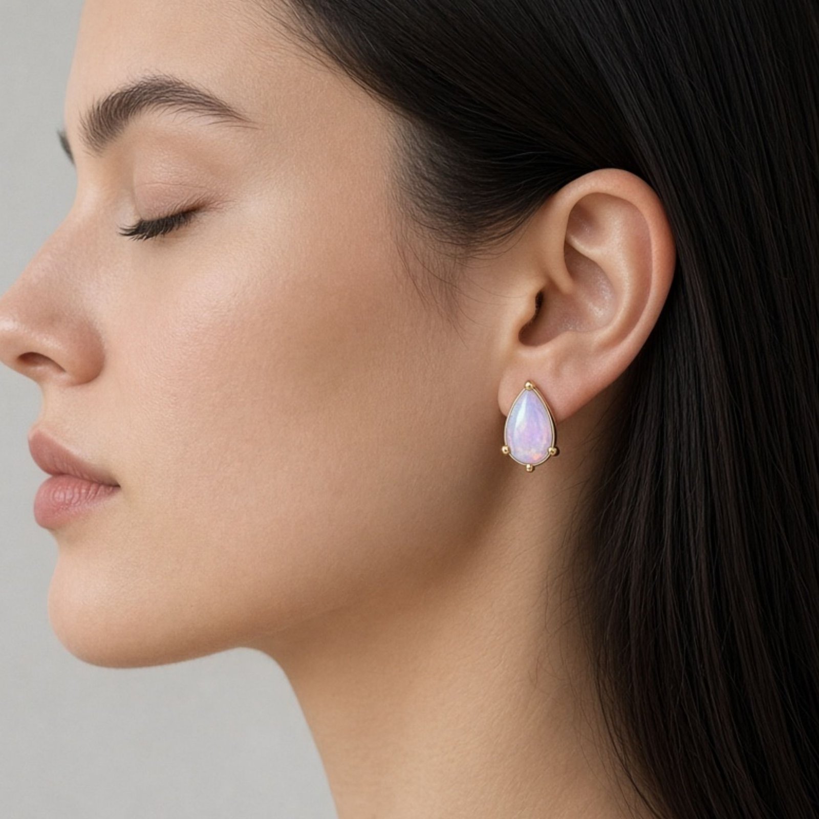 Girls Stud Earring Combo Set of 3 Multicolor - Image 3