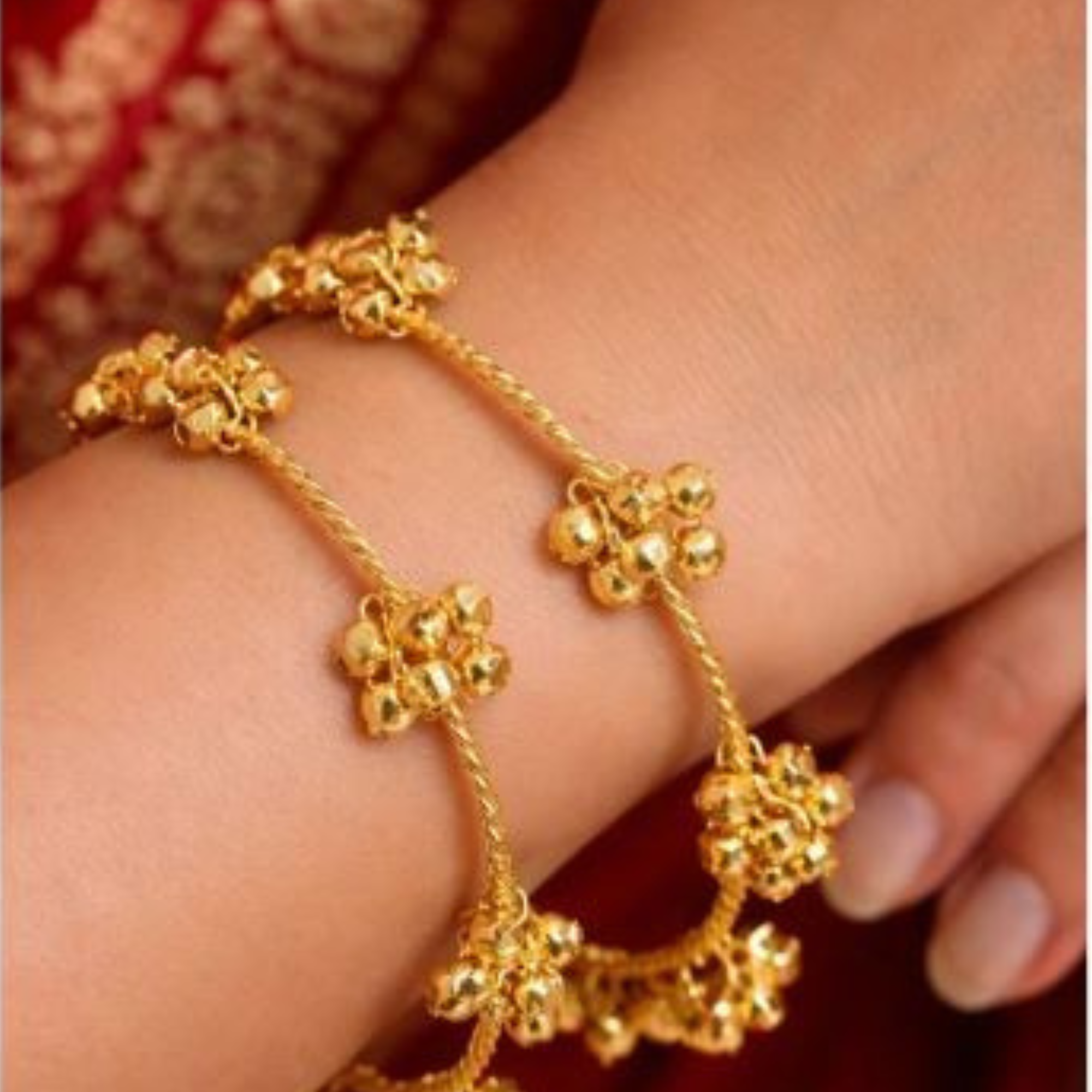 Kashmiri Heritage Ghungroo Bangle Collection – 8 Pcs - Image 2