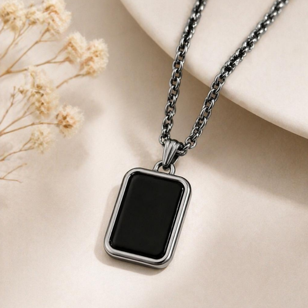 Men's Premium Black Pendant Necklace