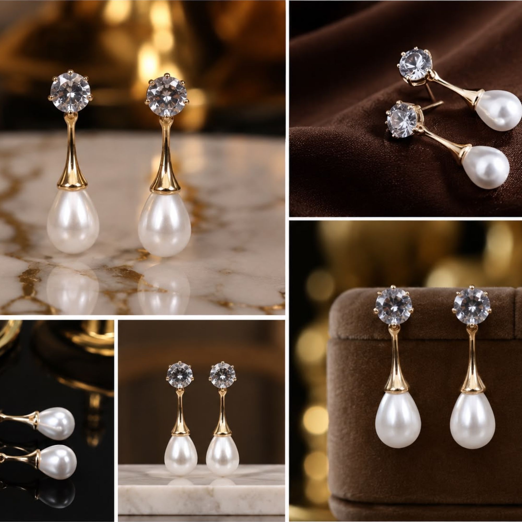 Pearl Drop Earrings for Women & Girl - Image 4