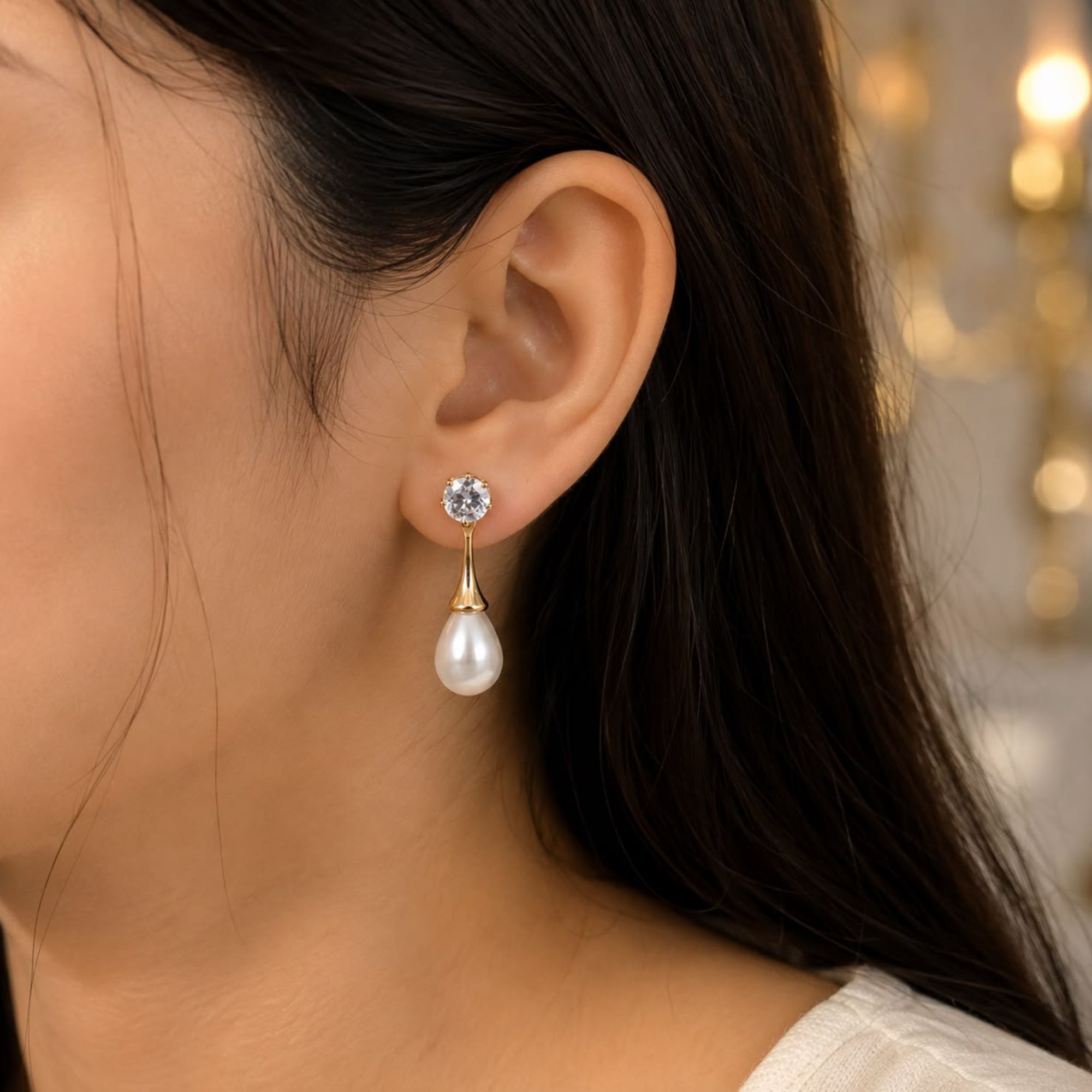 Pearl Drop Earrings for Women & Girl - Image 3