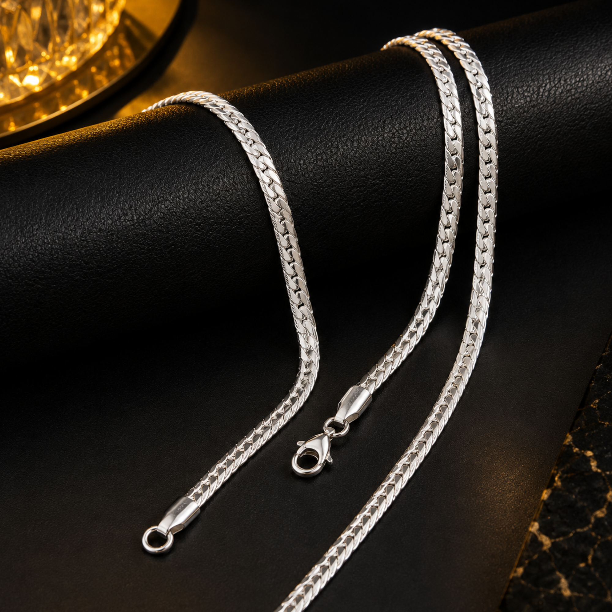 Royal Silver-Plated Stainless Steel Curb Chain for Men & Boys - Image 3