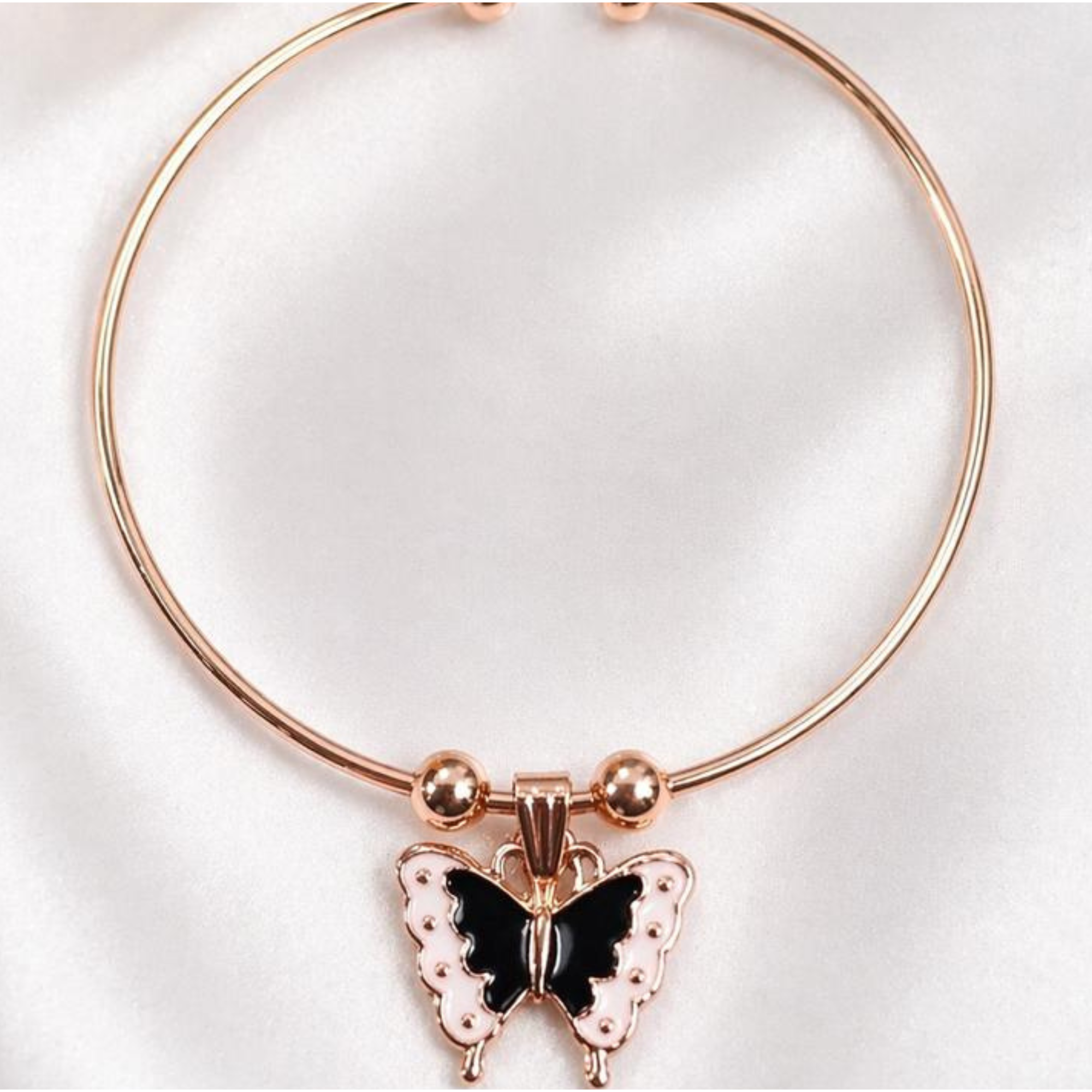 Silver Butterfly Charm Kada - Image 5