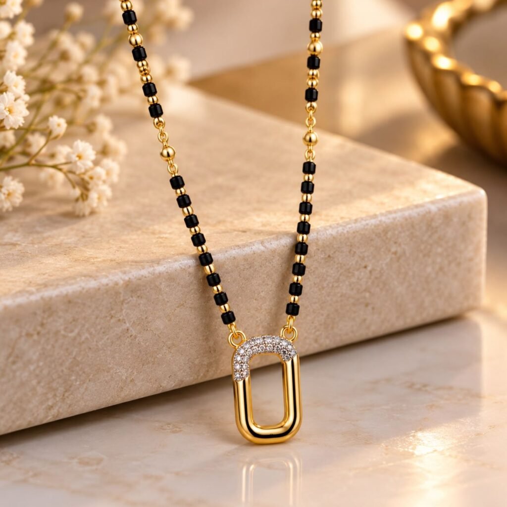 Affordable Luxury Look Artificial Black Beads Mangalsutra