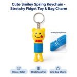 Cute Smiley Spring Keychain & Stretchy Fidget Toy