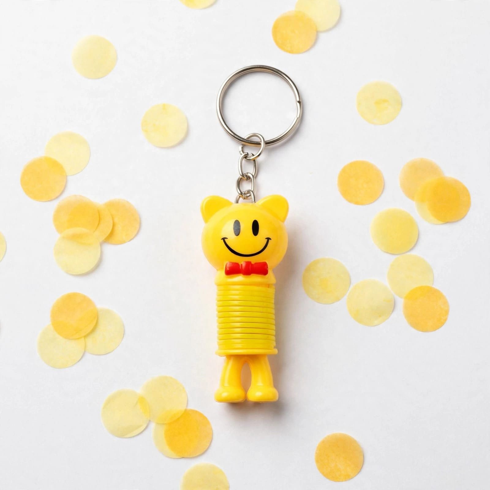 Cute Smiley Spring Keychain & Stretchy Fidget Toy - Image 4