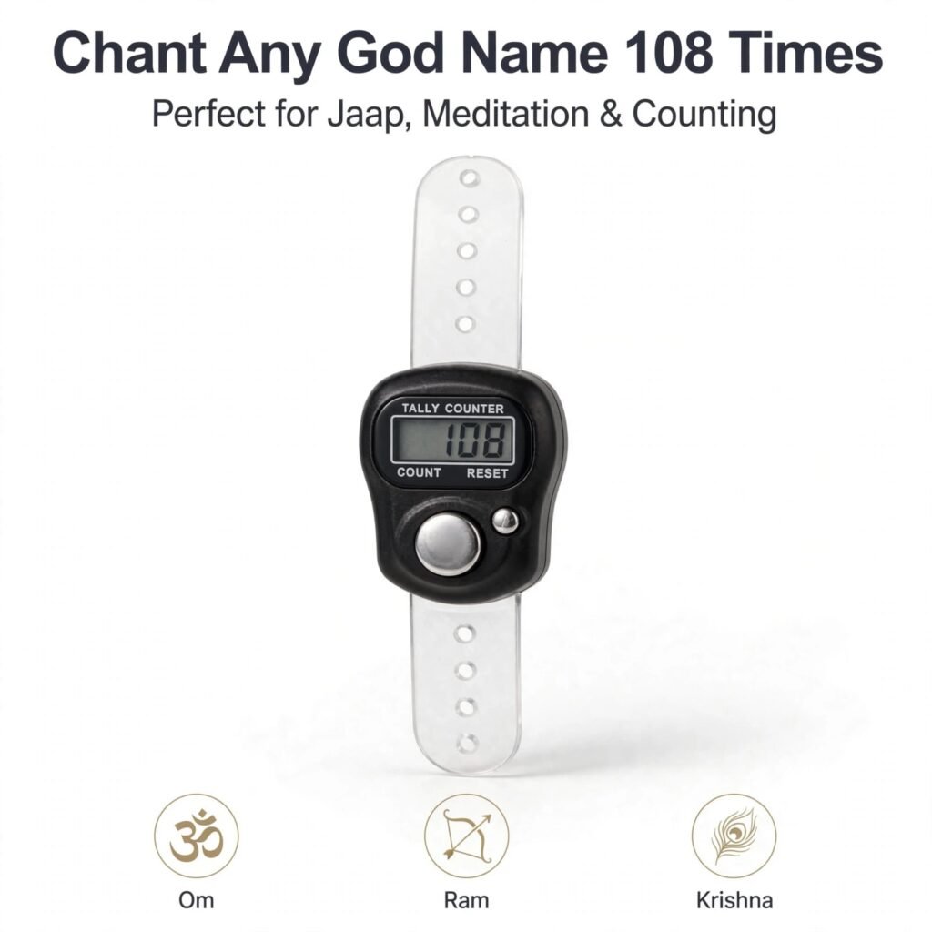 Electronic Digital Finger Tally Counter for Jaap & Meditation