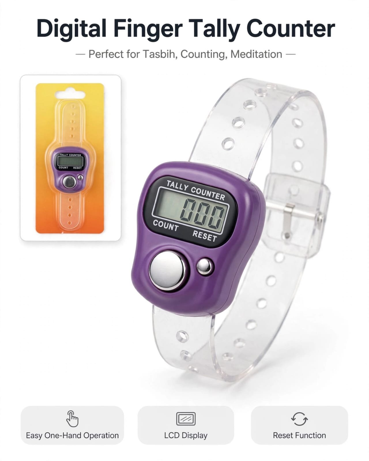 Electronic Digital Finger Tally Counter for Jaap & Meditation - Image 3