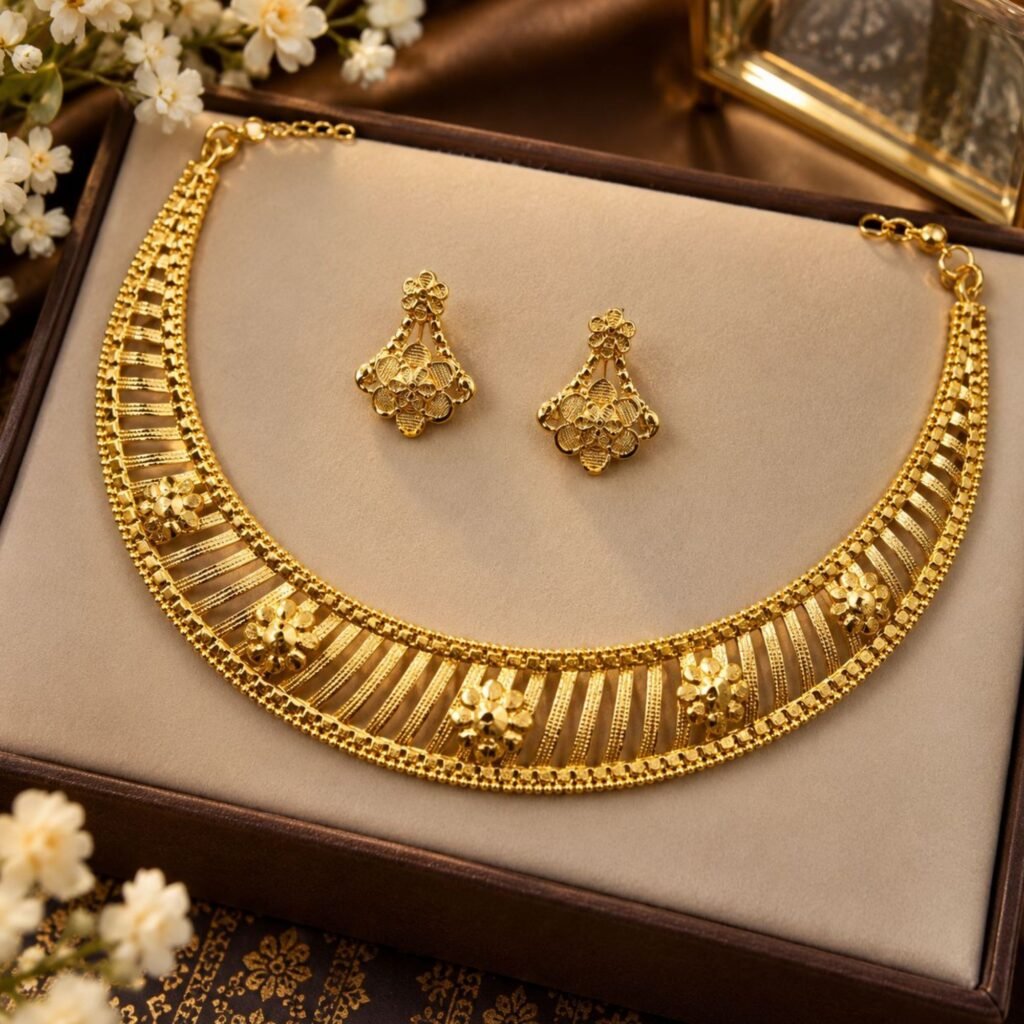 Ethnic Designer Floral Pattern Choker Set
