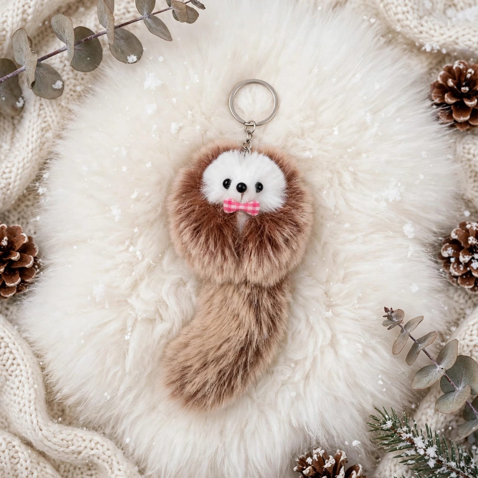 Fluffy Tail Animal Keychain & Bag Charm - Image 2