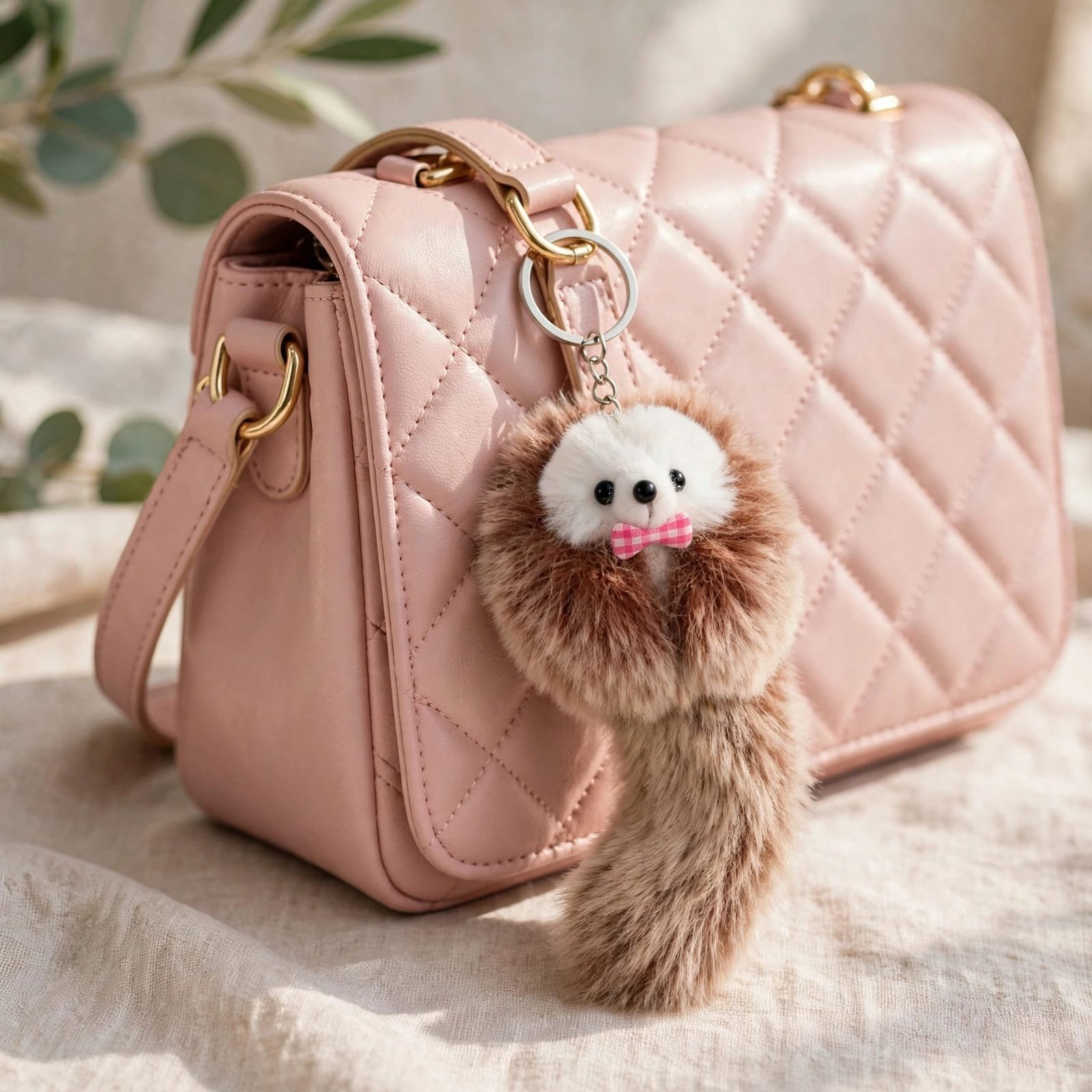 Fluffy Tail Animal Keychain & Bag Charm - Image 4