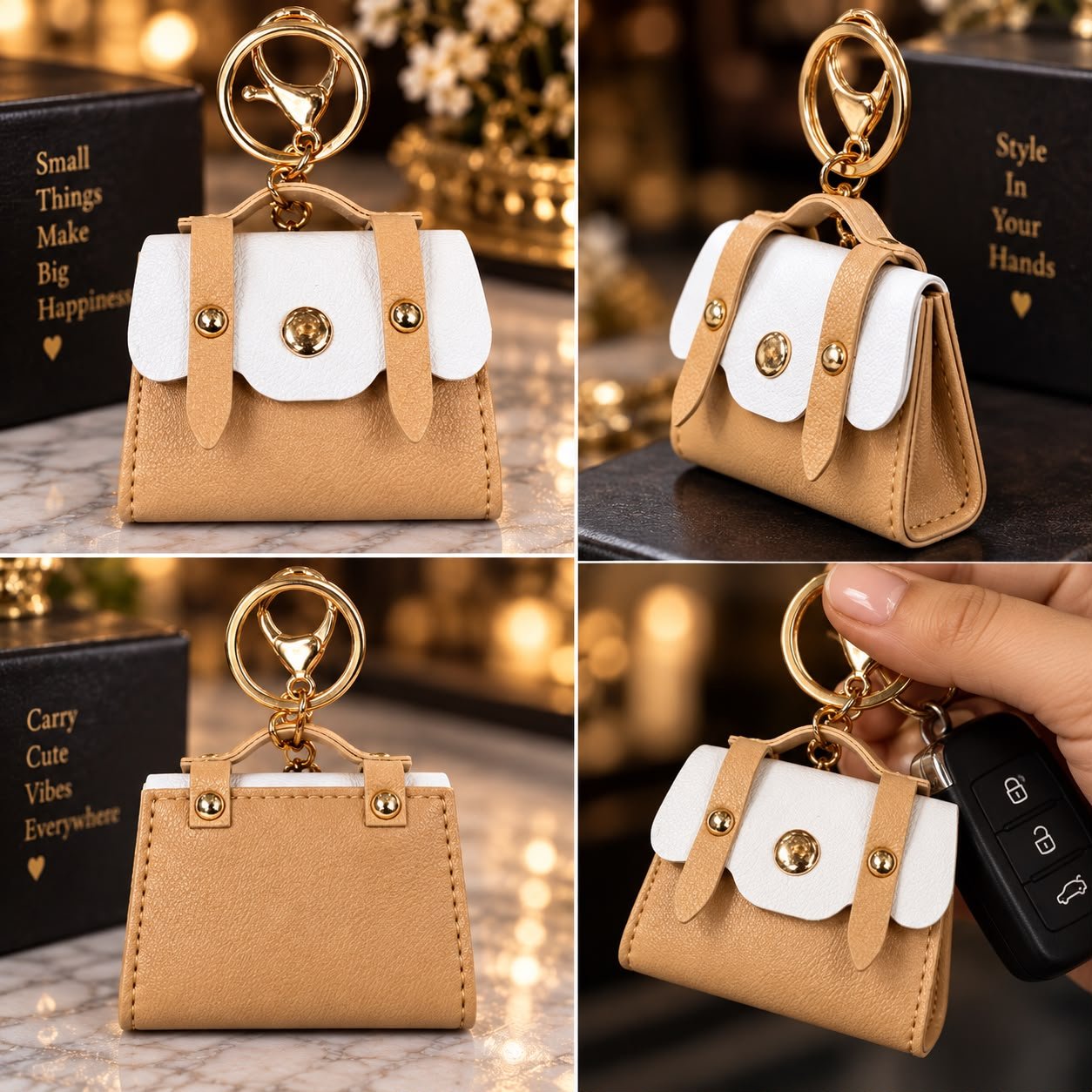 Leather Bag Keychain - Image 4