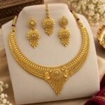 Rajwadi _ Antique Gold Finish Bridal Choker Set