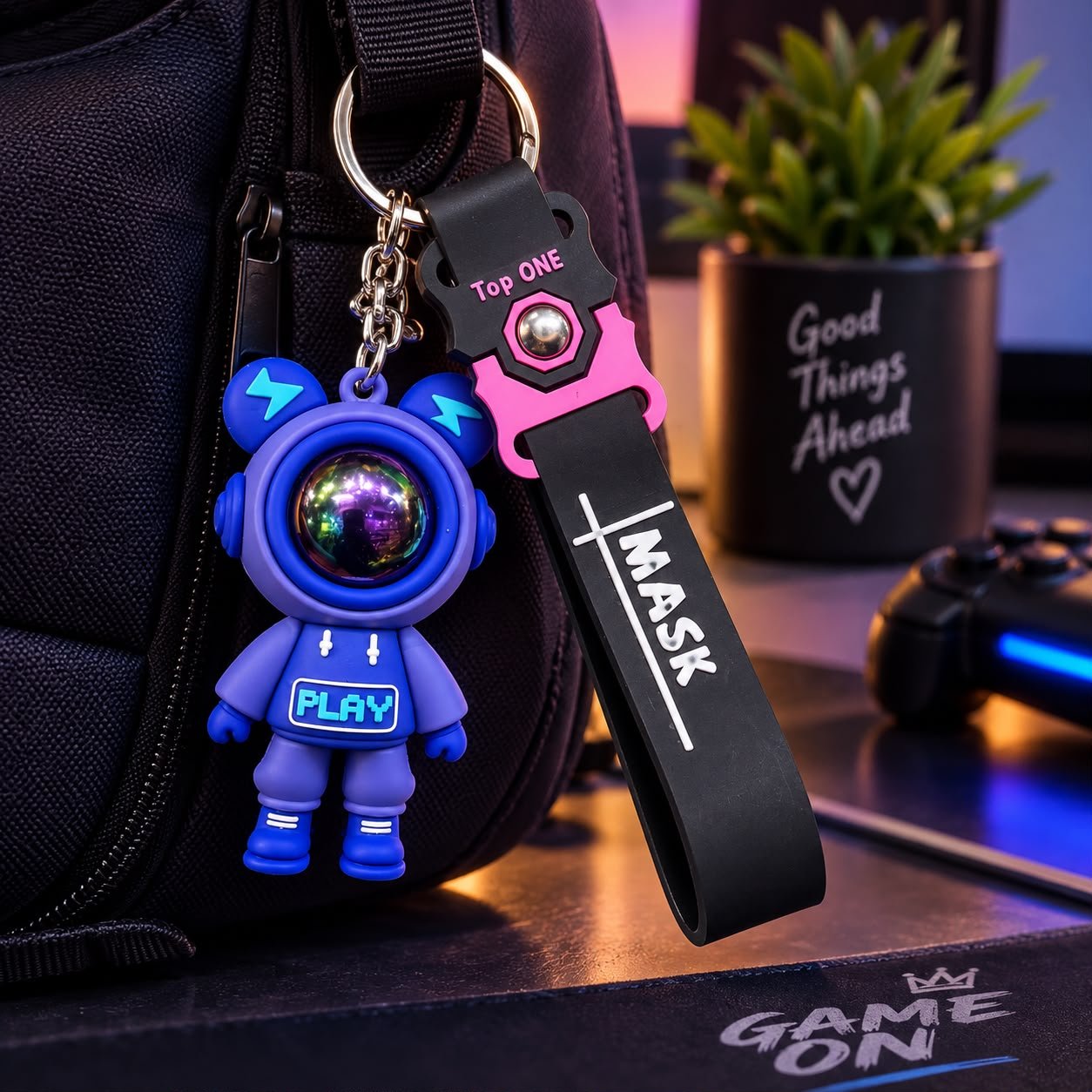 astronaut robot key chain