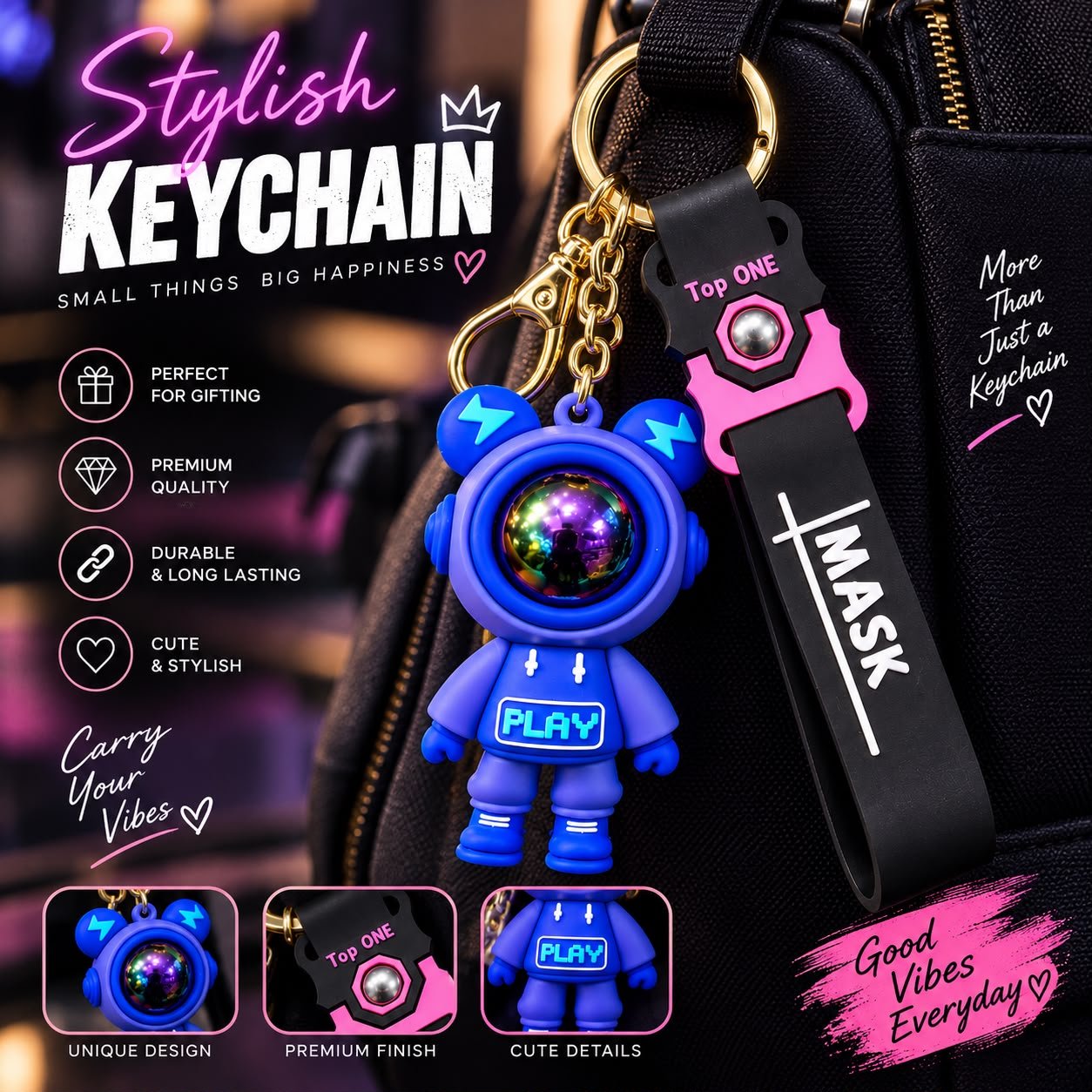 Astronaut Robot Keychain - Image 2