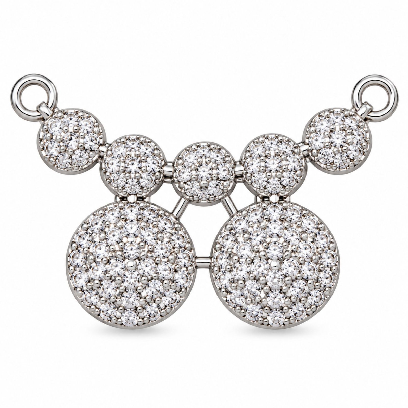 Women Gold-Plated CZ Multi-Disc Bubble Cluster Mangalsutra - Image 2