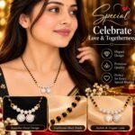 Women Gold-Plated CZ Multi-Disc Bubble Cluster Mangalsutra