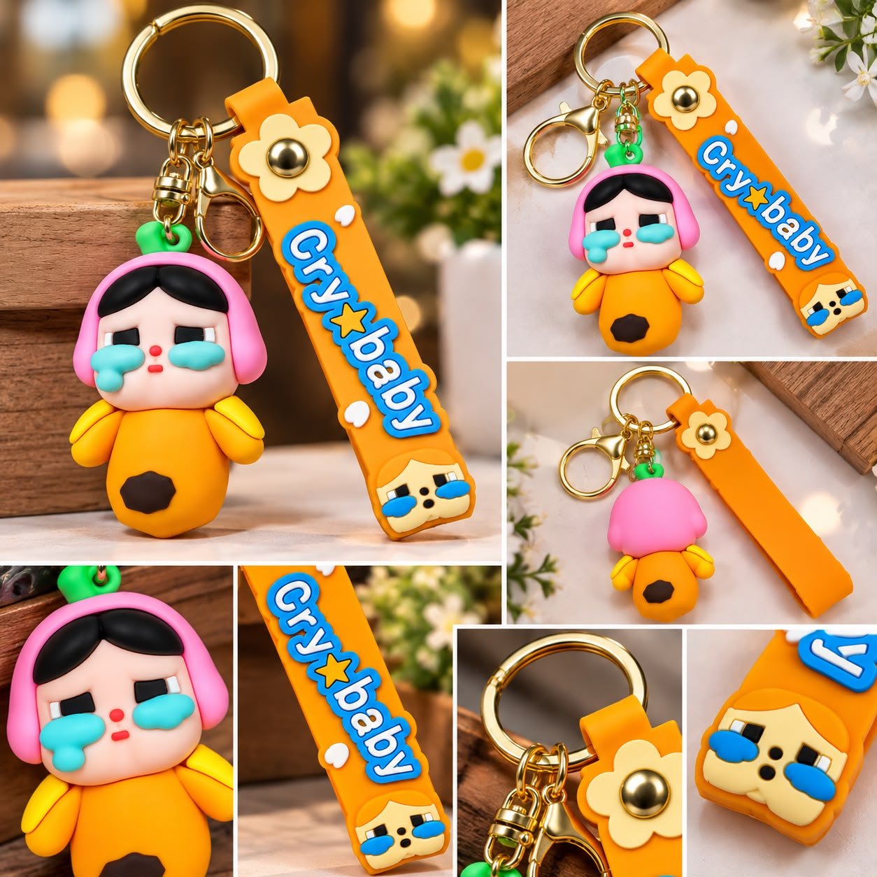 Crybaby Figurine Silicone Keychain - Image 2